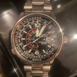 Citizen eco drive nighthawk men’s wristwatch